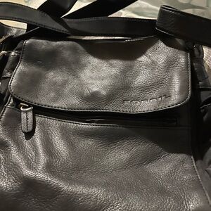 Fossil Black Leather Crossbody Bag